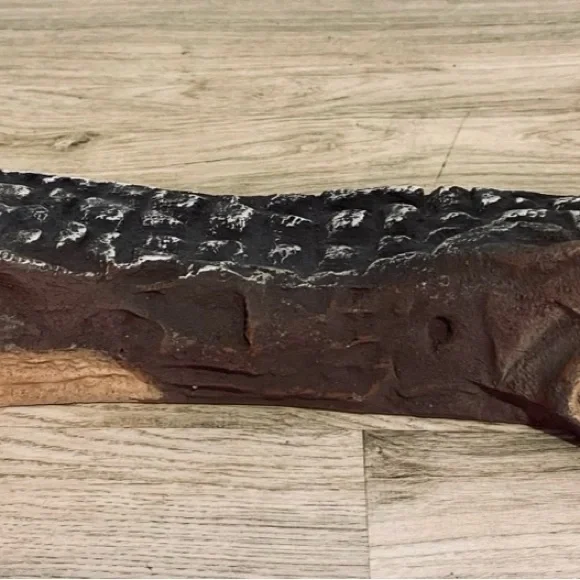 NEW 5 Piece REALISTIC Ceramic Wood Log Set For Fireplaces Fire Pits Retails $130